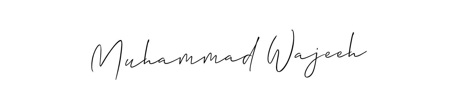 How to Draw Muhammad Wajeeh signature style? Allison_Script is a latest design signature styles for name Muhammad Wajeeh. Muhammad Wajeeh signature style 2 images and pictures png