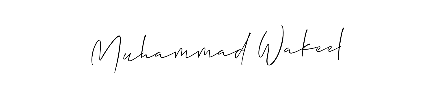 Also You can easily find your signature by using the search form. We will create Muhammad Wakeel name handwritten signature images for you free of cost using Allison_Script sign style. Muhammad Wakeel signature style 2 images and pictures png