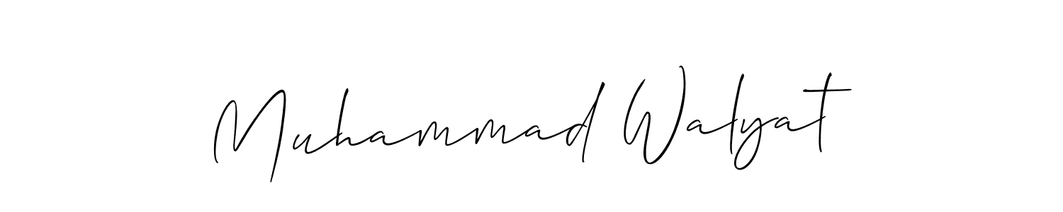 Similarly Allison_Script is the best handwritten signature design. Signature creator online .You can use it as an online autograph creator for name Muhammad Walyat. Muhammad Walyat signature style 2 images and pictures png