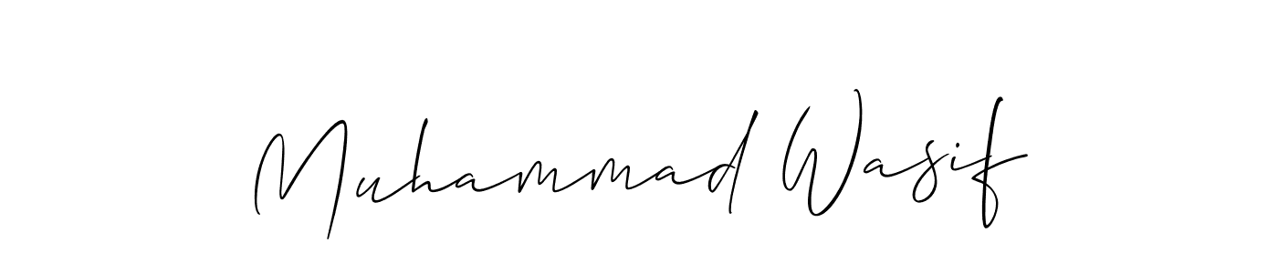 How to make Muhammad Wasif signature? Allison_Script is a professional autograph style. Create handwritten signature for Muhammad Wasif name. Muhammad Wasif signature style 2 images and pictures png