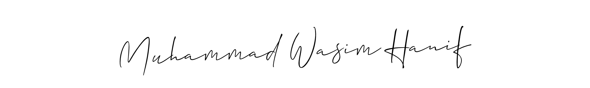 How to Draw Muhammad Wasim Hanif signature style? Allison_Script is a latest design signature styles for name Muhammad Wasim Hanif. Muhammad Wasim Hanif signature style 2 images and pictures png