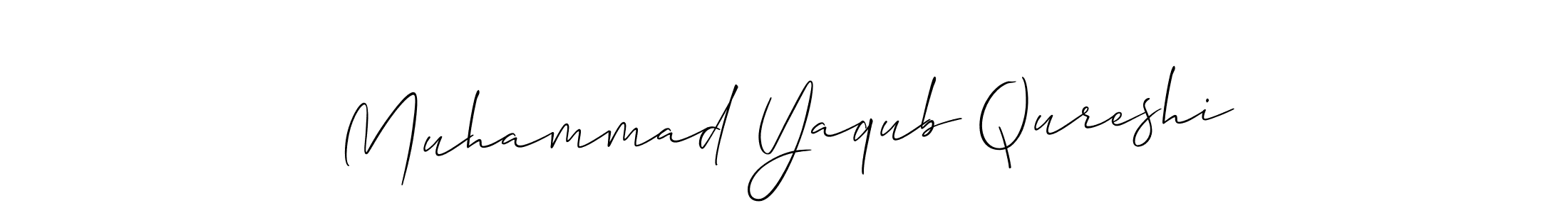 How to make Muhammad Yaqub Qureshi signature? Allison_Script is a professional autograph style. Create handwritten signature for Muhammad Yaqub Qureshi name. Muhammad Yaqub Qureshi signature style 2 images and pictures png