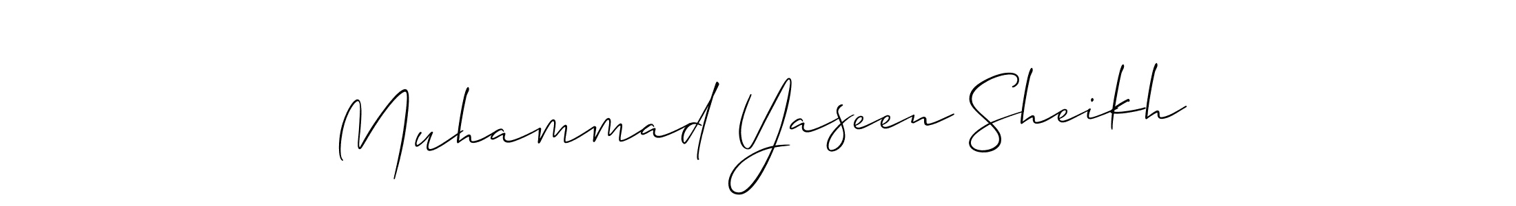 Design your own signature with our free online signature maker. With this signature software, you can create a handwritten (Allison_Script) signature for name Muhammad Yaseen Sheikh. Muhammad Yaseen Sheikh signature style 2 images and pictures png