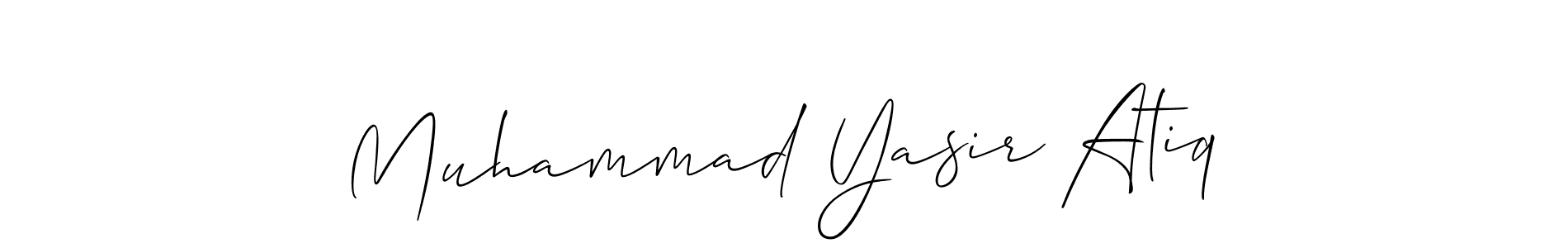 Muhammad Yasir Atiq stylish signature style. Best Handwritten Sign (Allison_Script) for my name. Handwritten Signature Collection Ideas for my name Muhammad Yasir Atiq. Muhammad Yasir Atiq signature style 2 images and pictures png