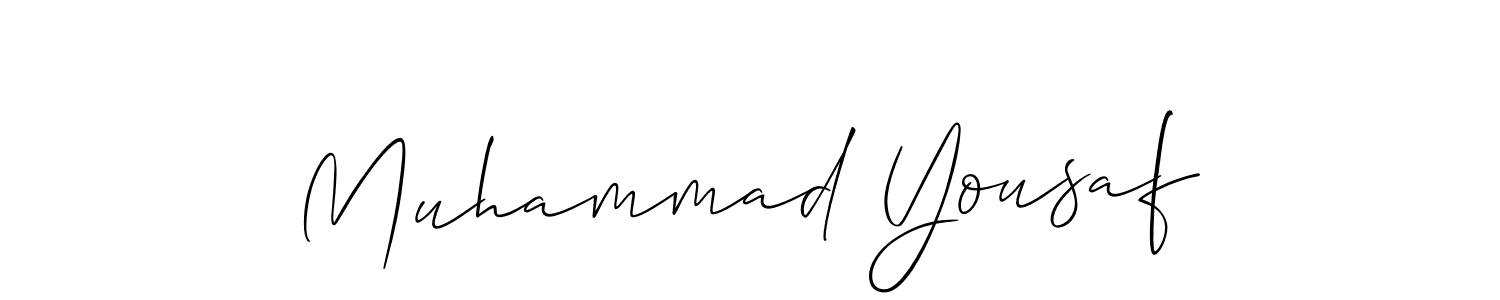 How to make Muhammad Yousaf name signature. Use Allison_Script style for creating short signs online. This is the latest handwritten sign. Muhammad Yousaf signature style 2 images and pictures png