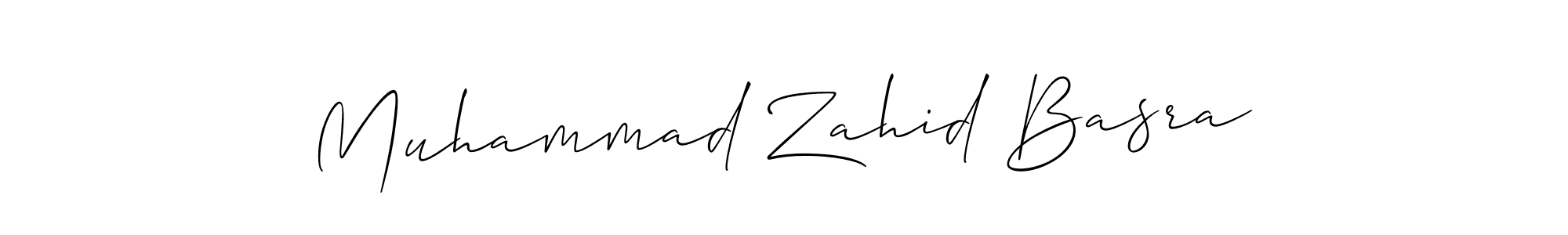 Muhammad Zahid Basra stylish signature style. Best Handwritten Sign (Allison_Script) for my name. Handwritten Signature Collection Ideas for my name Muhammad Zahid Basra. Muhammad Zahid Basra signature style 2 images and pictures png