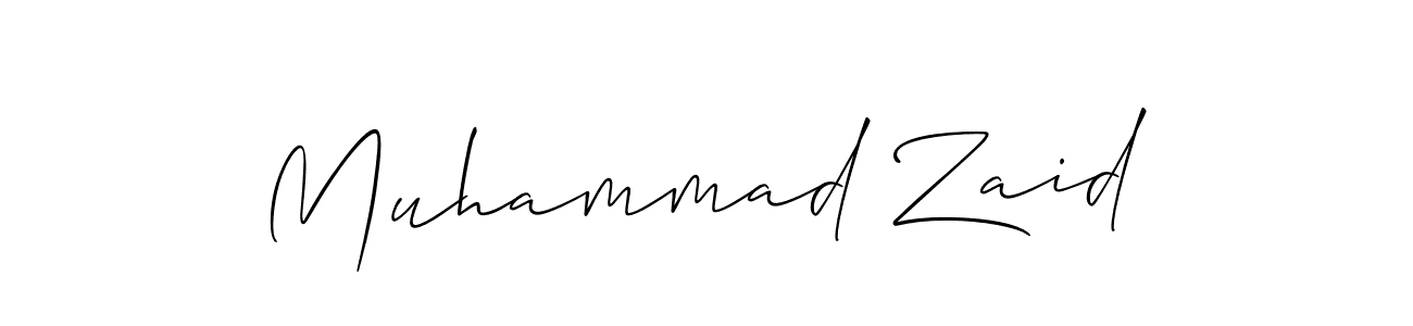 Make a beautiful signature design for name Muhammad Zaid. With this signature (Allison_Script) style, you can create a handwritten signature for free. Muhammad Zaid signature style 2 images and pictures png