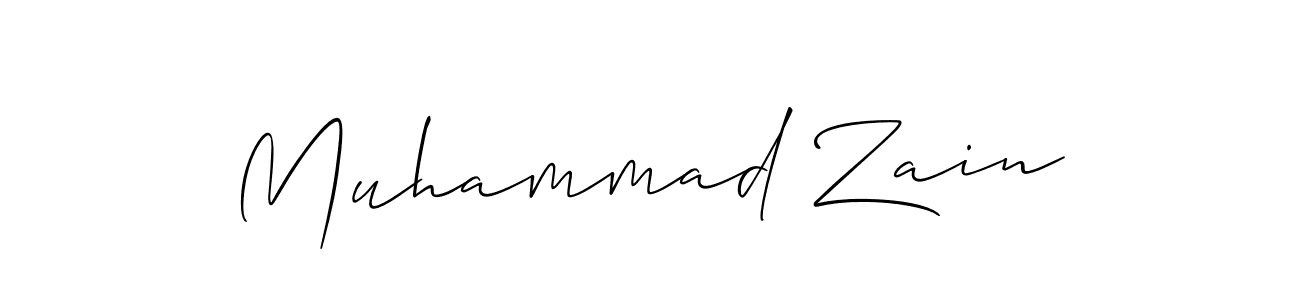 Create a beautiful signature design for name Muhammad Zain. With this signature (Allison_Script) fonts, you can make a handwritten signature for free. Muhammad Zain signature style 2 images and pictures png