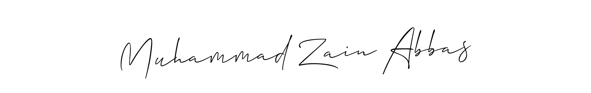 Use a signature maker to create a handwritten signature online. With this signature software, you can design (Allison_Script) your own signature for name Muhammad Zain Abbas. Muhammad Zain Abbas signature style 2 images and pictures png