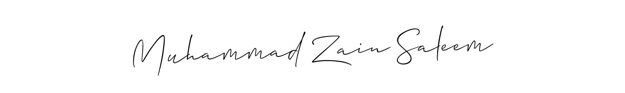 Create a beautiful signature design for name Muhammad Zain Saleem. With this signature (Allison_Script) fonts, you can make a handwritten signature for free. Muhammad Zain Saleem signature style 2 images and pictures png