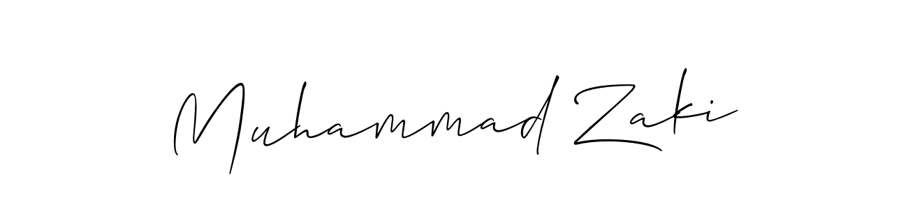 Make a beautiful signature design for name Muhammad Zaki. With this signature (Allison_Script) style, you can create a handwritten signature for free. Muhammad Zaki signature style 2 images and pictures png