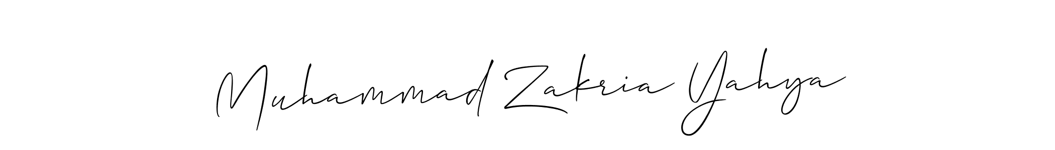 Use a signature maker to create a handwritten signature online. With this signature software, you can design (Allison_Script) your own signature for name Muhammad Zakria Yahya. Muhammad Zakria Yahya signature style 2 images and pictures png
