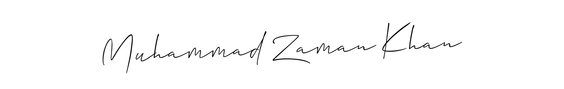 Make a beautiful signature design for name Muhammad Zaman Khan. With this signature (Allison_Script) style, you can create a handwritten signature for free. Muhammad Zaman Khan signature style 2 images and pictures png