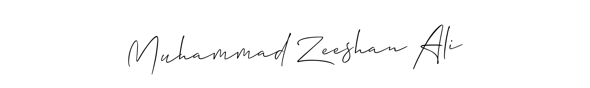 Make a beautiful signature design for name Muhammad Zeeshan Ali. With this signature (Allison_Script) style, you can create a handwritten signature for free. Muhammad Zeeshan Ali signature style 2 images and pictures png