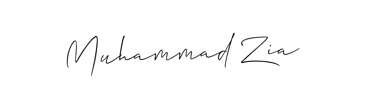 Use a signature maker to create a handwritten signature online. With this signature software, you can design (Allison_Script) your own signature for name Muhammad Zia. Muhammad Zia signature style 2 images and pictures png