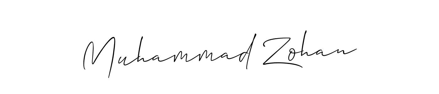 Design your own signature with our free online signature maker. With this signature software, you can create a handwritten (Allison_Script) signature for name Muhammad Zohan. Muhammad Zohan signature style 2 images and pictures png