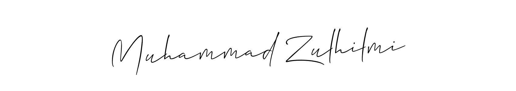 Also we have Muhammad Zulhilmi name is the best signature style. Create professional handwritten signature collection using Allison_Script autograph style. Muhammad Zulhilmi signature style 2 images and pictures png