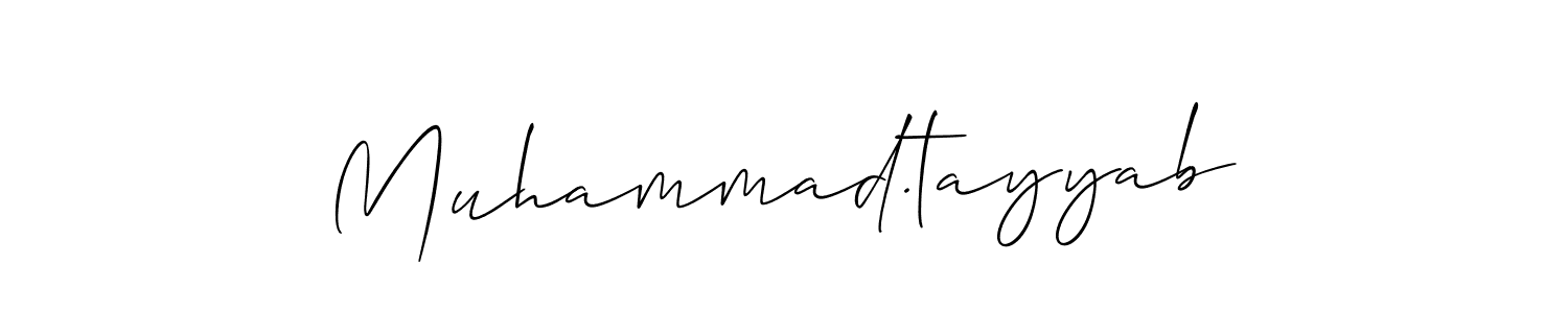 Also You can easily find your signature by using the search form. We will create Muhammad.tayyab name handwritten signature images for you free of cost using Allison_Script sign style. Muhammad.tayyab signature style 2 images and pictures png