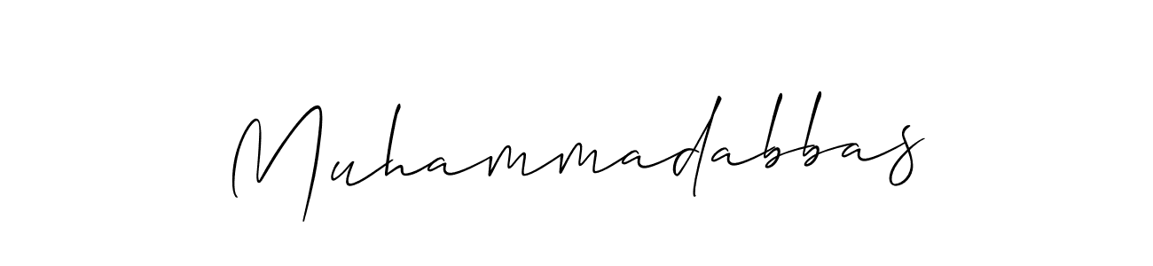 Also we have Muhammadabbas name is the best signature style. Create professional handwritten signature collection using Allison_Script autograph style. Muhammadabbas signature style 2 images and pictures png