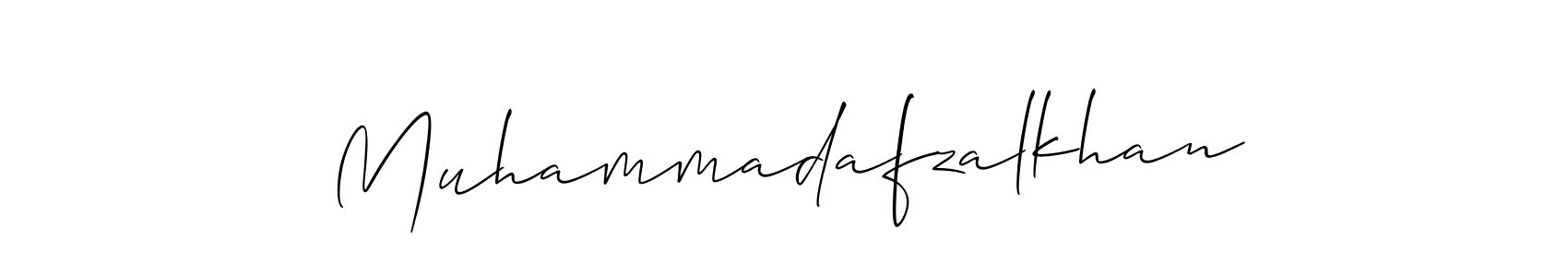 How to make Muhammadafzalkhan name signature. Use Allison_Script style for creating short signs online. This is the latest handwritten sign. Muhammadafzalkhan signature style 2 images and pictures png