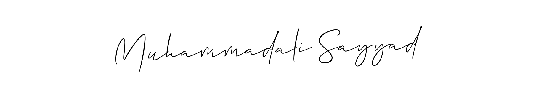 Allison_Script is a professional signature style that is perfect for those who want to add a touch of class to their signature. It is also a great choice for those who want to make their signature more unique. Get Muhammadali Sayyad name to fancy signature for free. Muhammadali Sayyad signature style 2 images and pictures png