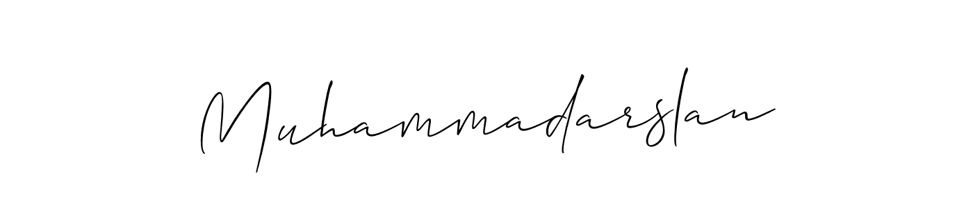 How to make Muhammadarslan name signature. Use Allison_Script style for creating short signs online. This is the latest handwritten sign. Muhammadarslan signature style 2 images and pictures png