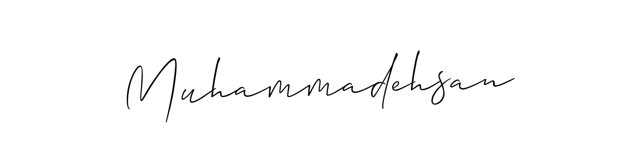 Create a beautiful signature design for name Muhammadehsan. With this signature (Allison_Script) fonts, you can make a handwritten signature for free. Muhammadehsan signature style 2 images and pictures png