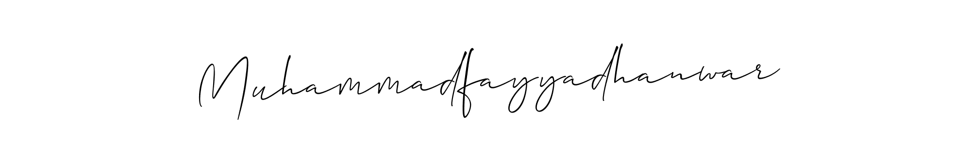 Create a beautiful signature design for name Muhammadfayyadhanwar. With this signature (Allison_Script) fonts, you can make a handwritten signature for free. Muhammadfayyadhanwar signature style 2 images and pictures png