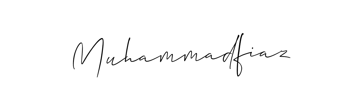 You should practise on your own different ways (Allison_Script) to write your name (Muhammadfiaz) in signature. don't let someone else do it for you. Muhammadfiaz signature style 2 images and pictures png