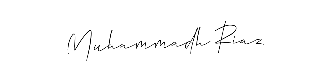 It looks lik you need a new signature style for name Muhammadh Riaz. Design unique handwritten (Allison_Script) signature with our free signature maker in just a few clicks. Muhammadh Riaz signature style 2 images and pictures png