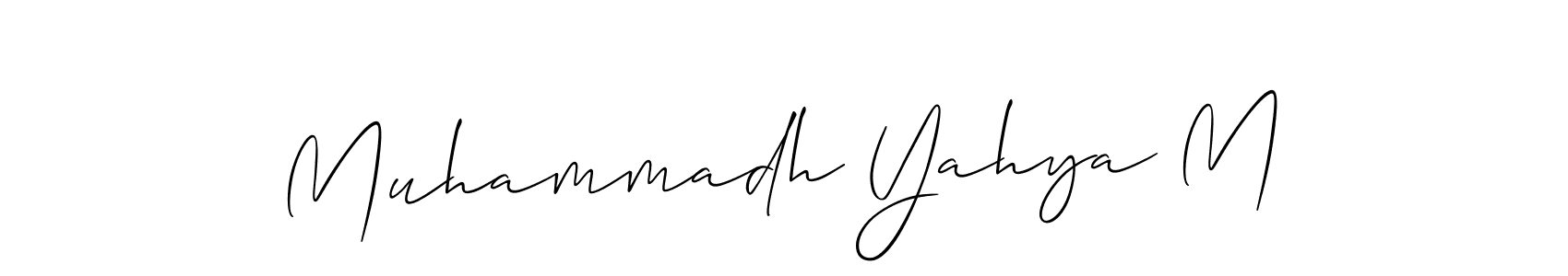 Once you've used our free online signature maker to create your best signature Allison_Script style, it's time to enjoy all of the benefits that Muhammadh Yahya M name signing documents. Muhammadh Yahya M signature style 2 images and pictures png