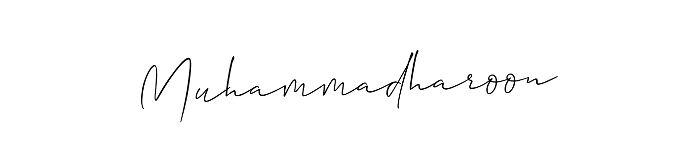 if you are searching for the best signature style for your name Muhammadharoon. so please give up your signature search. here we have designed multiple signature styles  using Allison_Script. Muhammadharoon signature style 2 images and pictures png