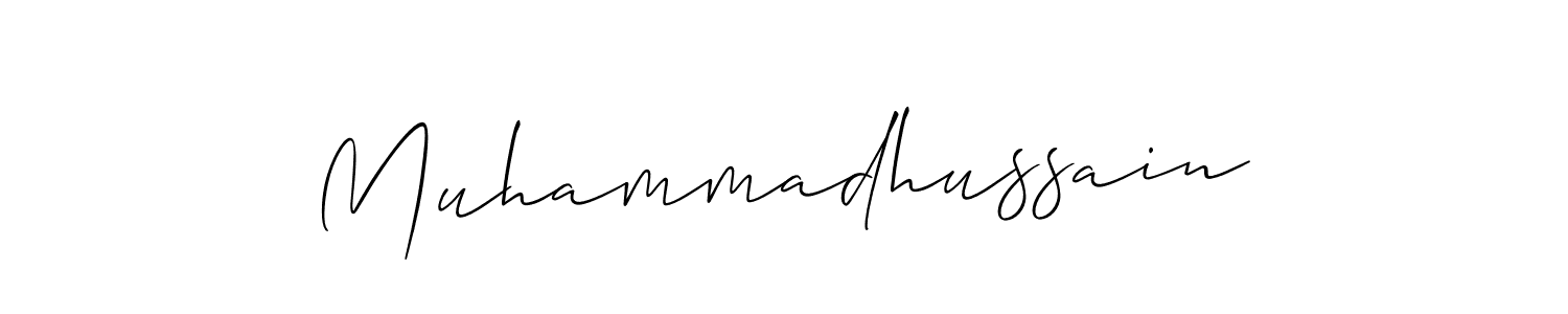 Similarly Allison_Script is the best handwritten signature design. Signature creator online .You can use it as an online autograph creator for name Muhammadhussain. Muhammadhussain signature style 2 images and pictures png