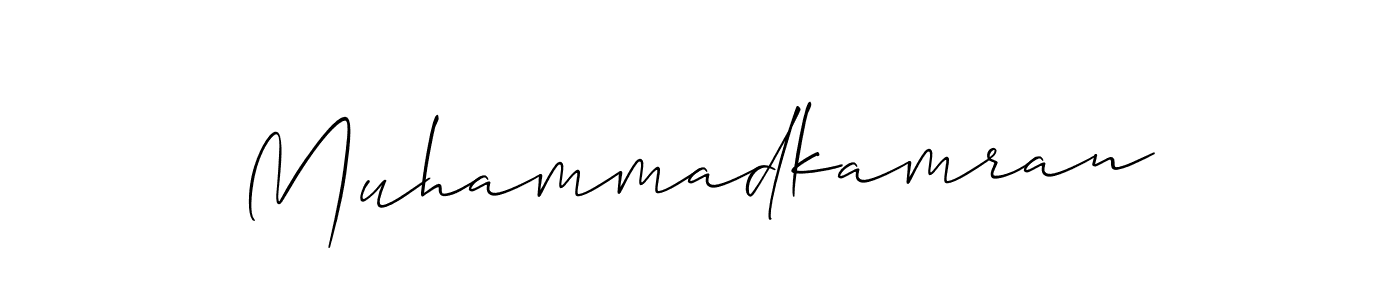 Also we have Muhammadkamran name is the best signature style. Create professional handwritten signature collection using Allison_Script autograph style. Muhammadkamran signature style 2 images and pictures png