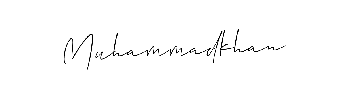 It looks lik you need a new signature style for name Muhammadkhan. Design unique handwritten (Allison_Script) signature with our free signature maker in just a few clicks. Muhammadkhan signature style 2 images and pictures png