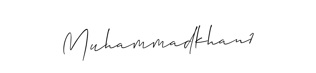 Design your own signature with our free online signature maker. With this signature software, you can create a handwritten (Allison_Script) signature for name Muhammadkhan1. Muhammadkhan1 signature style 2 images and pictures png