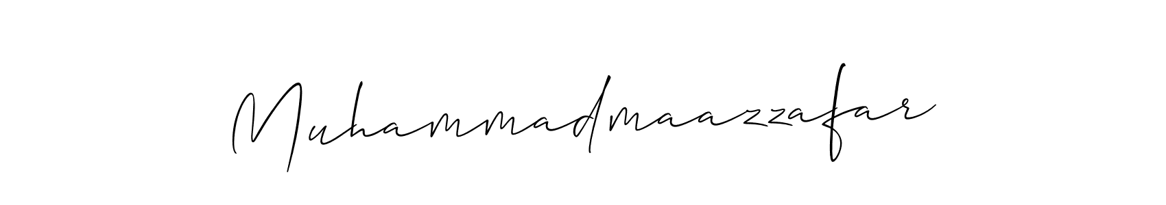 Make a short Muhammadmaazzafar signature style. Manage your documents anywhere anytime using Allison_Script. Create and add eSignatures, submit forms, share and send files easily. Muhammadmaazzafar signature style 2 images and pictures png