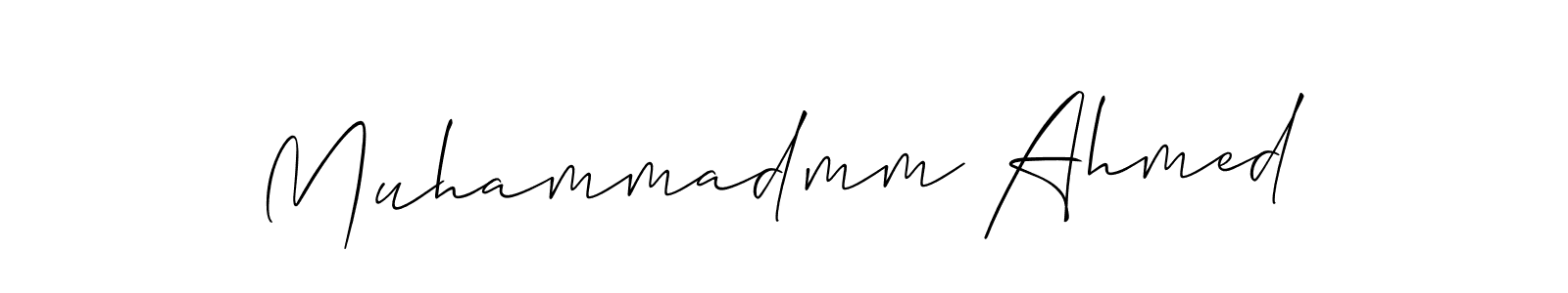 How to make Muhammadmm Ahmed name signature. Use Allison_Script style for creating short signs online. This is the latest handwritten sign. Muhammadmm Ahmed signature style 2 images and pictures png