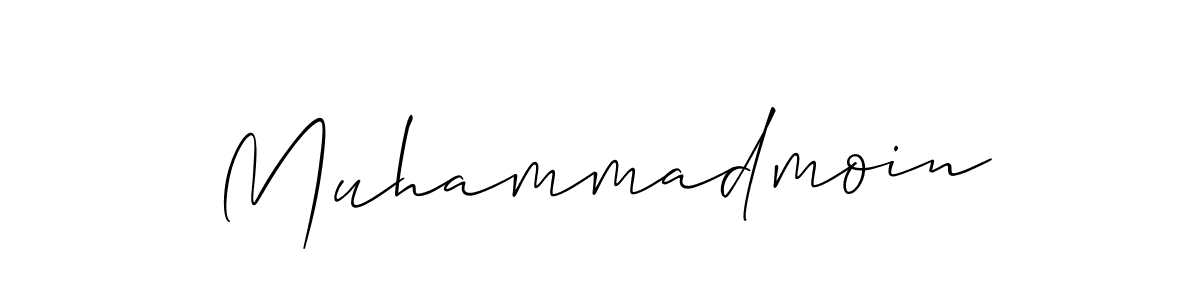 Use a signature maker to create a handwritten signature online. With this signature software, you can design (Allison_Script) your own signature for name Muhammadmoin. Muhammadmoin signature style 2 images and pictures png