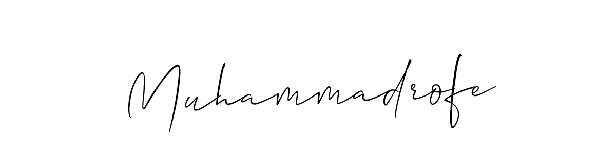 Muhammadrofe stylish signature style. Best Handwritten Sign (Allison_Script) for my name. Handwritten Signature Collection Ideas for my name Muhammadrofe. Muhammadrofe signature style 2 images and pictures png