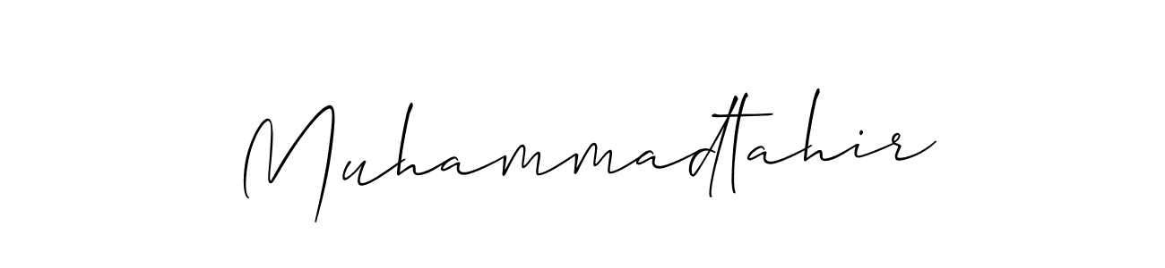 How to make Muhammadtahir signature? Allison_Script is a professional autograph style. Create handwritten signature for Muhammadtahir name. Muhammadtahir signature style 2 images and pictures png