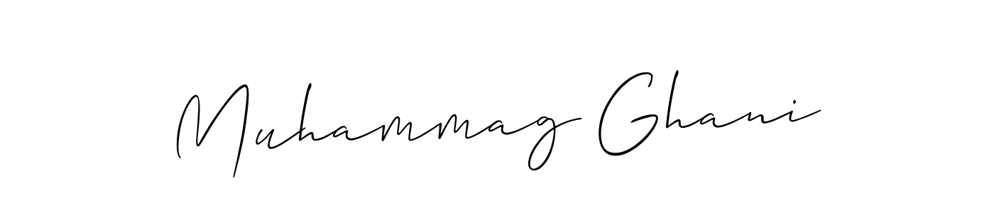 if you are searching for the best signature style for your name Muhammag Ghani. so please give up your signature search. here we have designed multiple signature styles  using Allison_Script. Muhammag Ghani signature style 2 images and pictures png