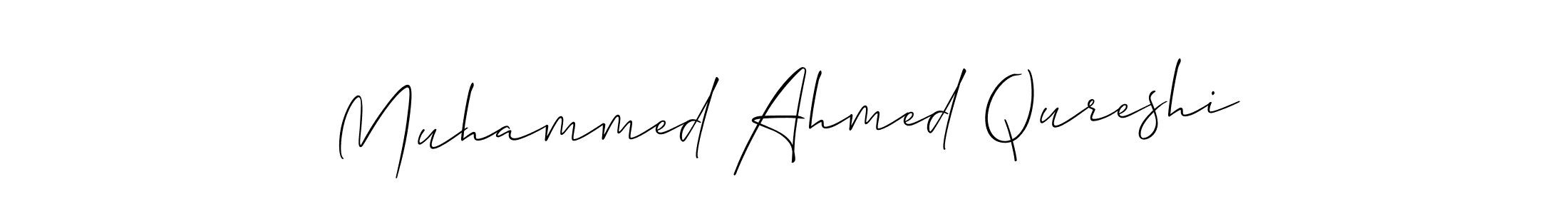 You should practise on your own different ways (Allison_Script) to write your name (Muhammed Ahmed Qureshi) in signature. don't let someone else do it for you. Muhammed Ahmed Qureshi signature style 2 images and pictures png