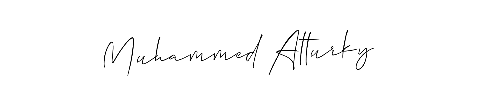 Muhammed Alturky stylish signature style. Best Handwritten Sign (Allison_Script) for my name. Handwritten Signature Collection Ideas for my name Muhammed Alturky. Muhammed Alturky signature style 2 images and pictures png