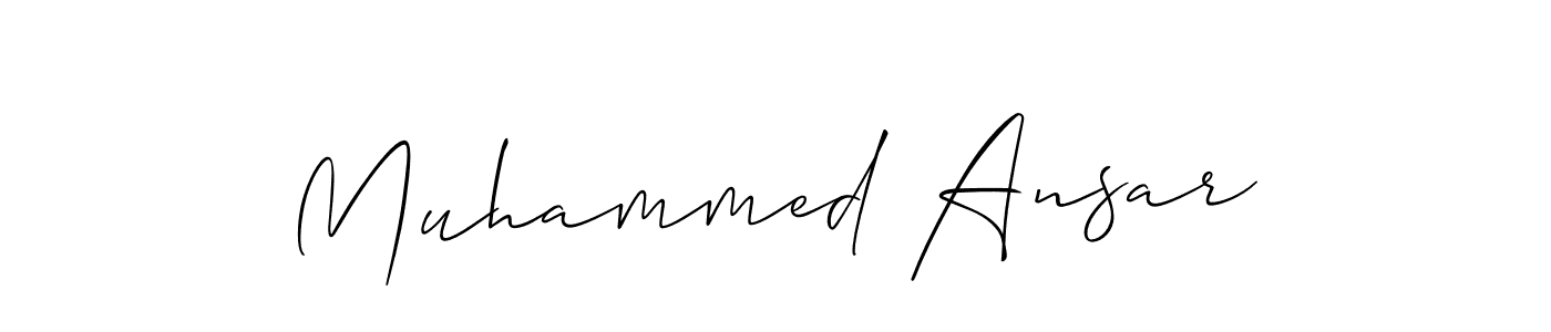 The best way (Allison_Script) to make a short signature is to pick only two or three words in your name. The name Muhammed Ansar include a total of six letters. For converting this name. Muhammed Ansar signature style 2 images and pictures png
