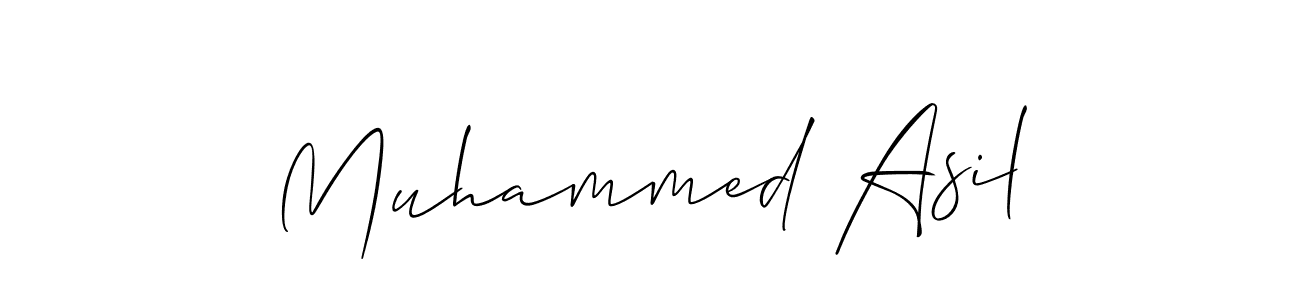 Make a beautiful signature design for name Muhammed Asil. With this signature (Allison_Script) style, you can create a handwritten signature for free. Muhammed Asil signature style 2 images and pictures png
