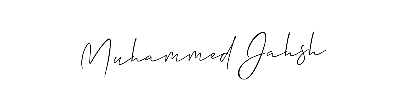 How to make Muhammed Jahsh name signature. Use Allison_Script style for creating short signs online. This is the latest handwritten sign. Muhammed Jahsh signature style 2 images and pictures png