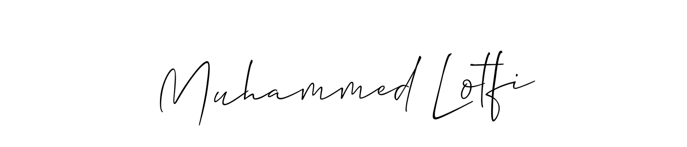 Make a beautiful signature design for name Muhammed Lotfi. With this signature (Allison_Script) style, you can create a handwritten signature for free. Muhammed Lotfi signature style 2 images and pictures png