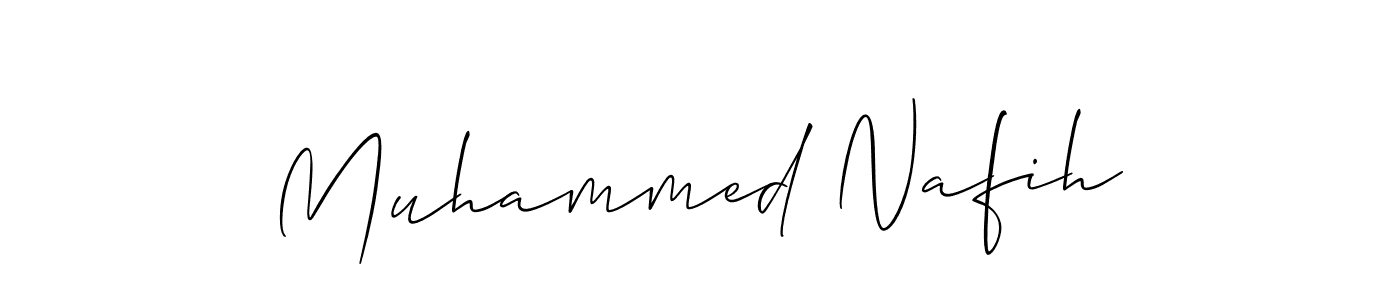 The best way (Allison_Script) to make a short signature is to pick only two or three words in your name. The name Muhammed Nafih include a total of six letters. For converting this name. Muhammed Nafih signature style 2 images and pictures png