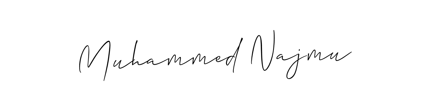 Muhammed Najmu stylish signature style. Best Handwritten Sign (Allison_Script) for my name. Handwritten Signature Collection Ideas for my name Muhammed Najmu. Muhammed Najmu signature style 2 images and pictures png